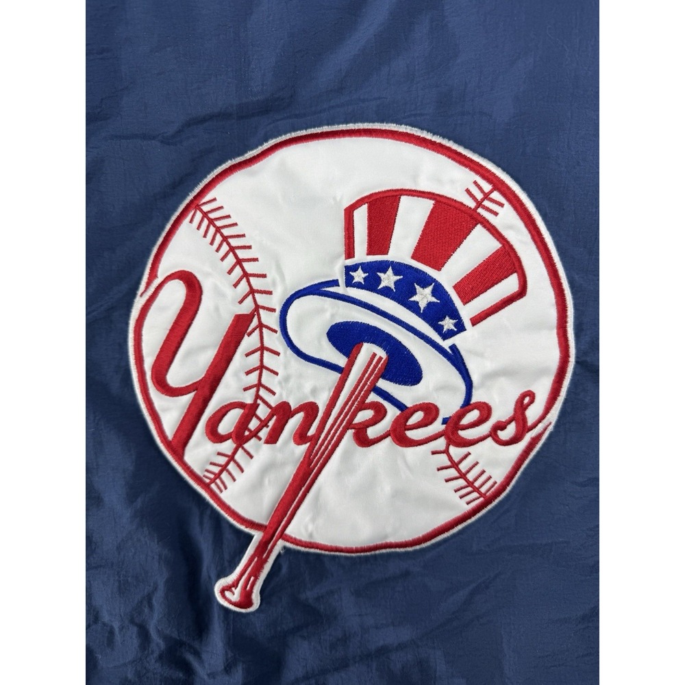 VTG Starter New‎ York Yankees Jacket XL Blue Nylon Embroidered Logo Made Korea - Picture 7 of 10